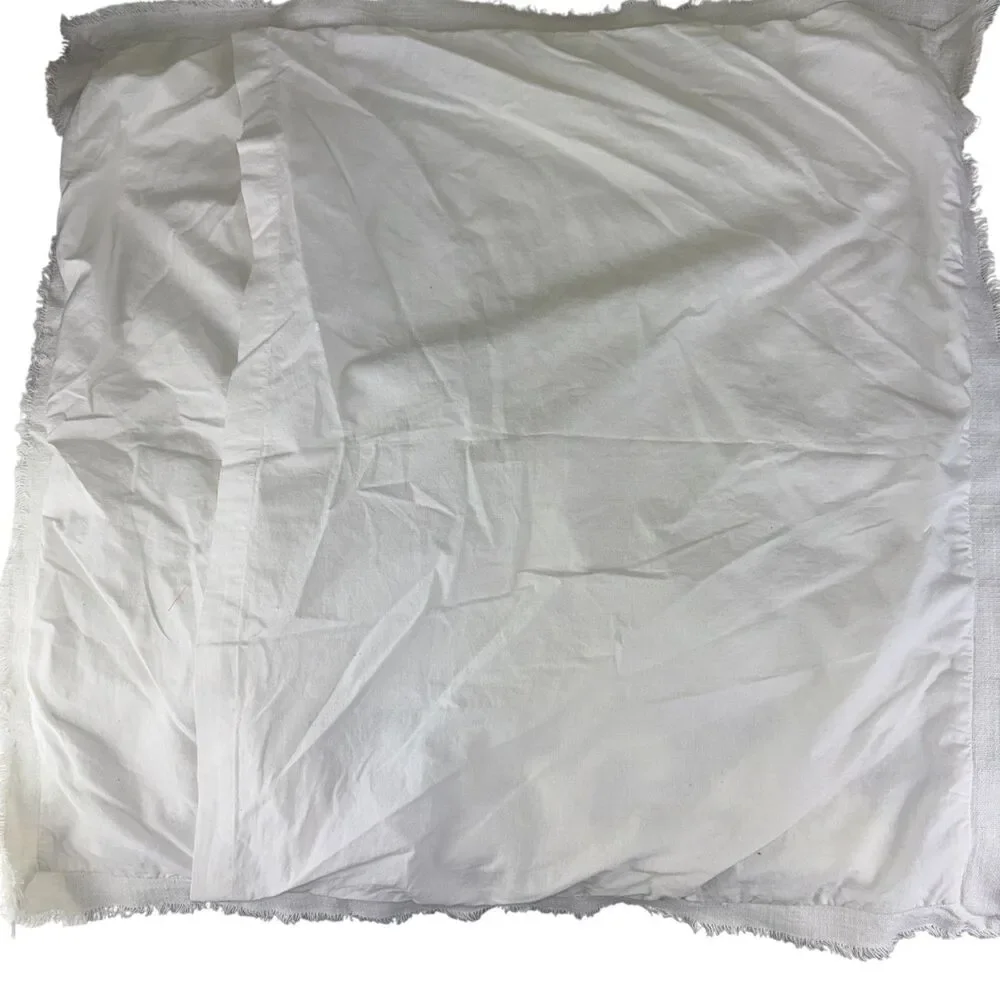 Pottery Barn Pillow Sham Square White Cotton‎ Textured 28